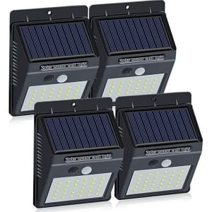 Lampi solare - Set 4 lampi solare de perete cu senzor de miscare si lumina cu 30 leduri