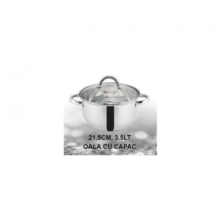 Set 6 oale din inox cu baza pe inductie,plus 6 capace sticla,Grunberg GR2441 [2]