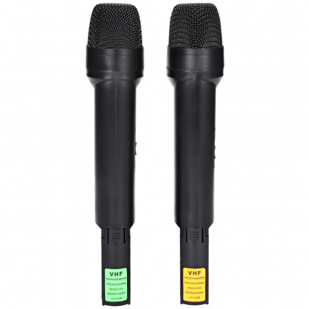 Set 2 microfoane profesionale wireless cu receiver, VHF Weisre WM-03V [5]