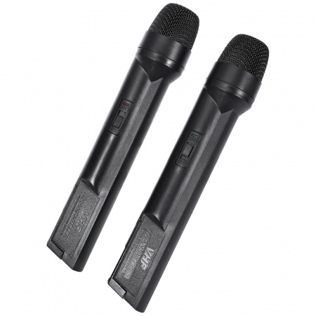 Set 2 microfoane profesionale wireless cu receiver, VHF Weisre WM-03V [1]