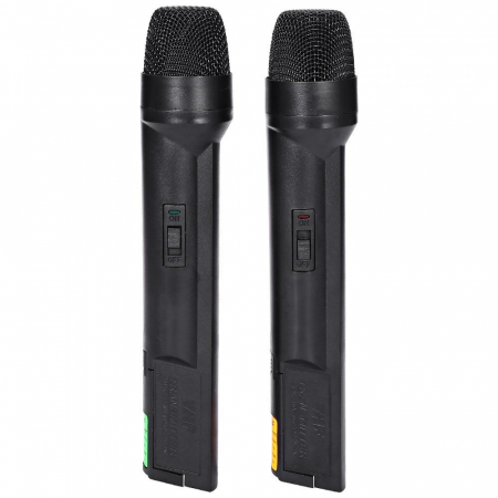 Set 2 microfoane profesionale wireless cu receiver, VHF Weisre WM-03V [3]