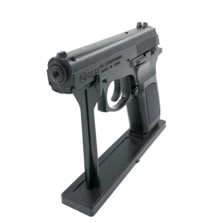 Casa si gradina - Bricheta antivant reincarcabila tip pistol metalic,cu teaca inclusa si suport