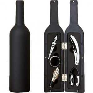Frapiere si clesti gheata - Set 5 accesorii pentru vin in forma de sticla