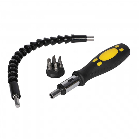 Burghie - Set extensor flexibil pentru bormasini, surubelnita si biti, Snake Bit
