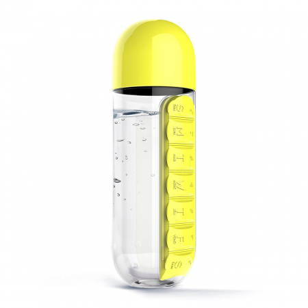 Sticla de apa cu organizator de vitamine sau medicamente, Pill & Vitamin Organizer Water Bottle [4]