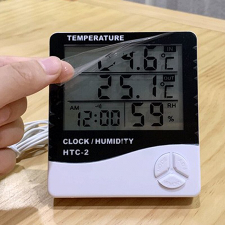 Termometru cu afisarea temperaturii si a umiditatii HTC-2, la interior si exterior [1]