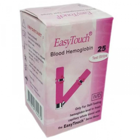 Glicemie si colesterol - Teste de hemoglobina pentru aparatele EasyTouch , 25 teste/cutie