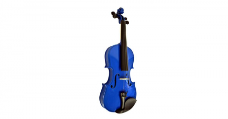 Viori si Viole - Vioara clasica din lemn 4/4 cu toc inclus Albastru, pentru copii si adulti