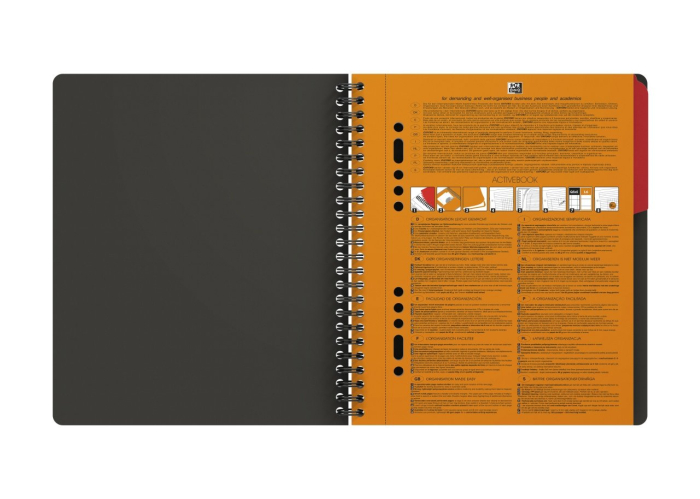 Agenda organizator Oxford International Active Book, AR A5+ 80 file, spira, 90g/mp, Oxford [3]