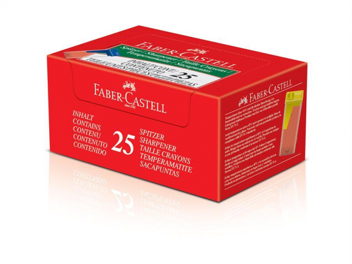 Ascutitoare Plastic cu Container Fluorescent Faber-Castell [2]