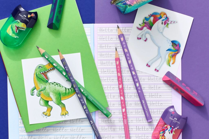 Ascutitoare Plastic Dubla Cu Container Dinozauri, Faber-Castell [2]