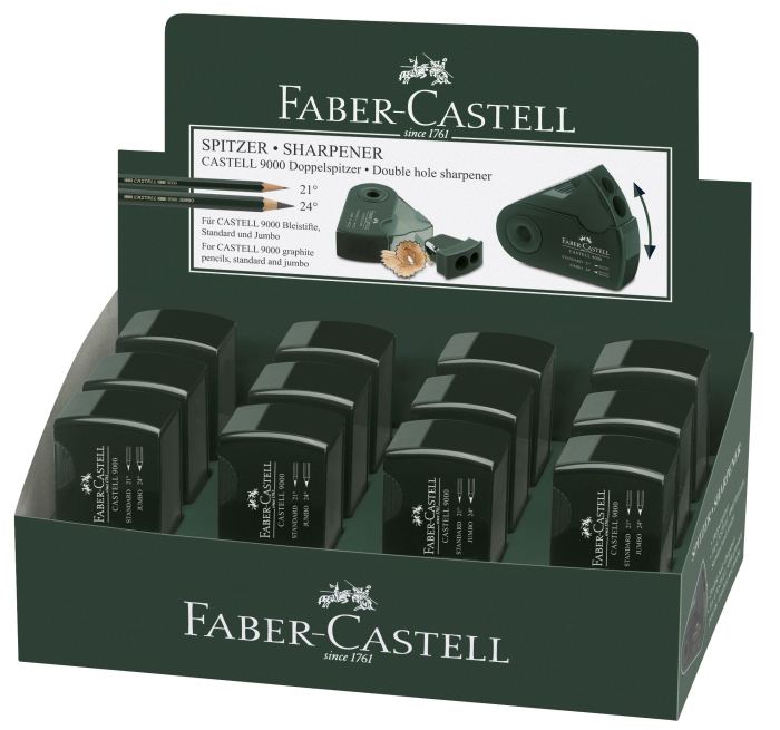 Ascutitoare Plastic Dubla Sleeve Verde, Faber-Castell [3]