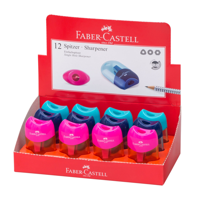 Ascutitoare Plastic Simpla Cu Container Apple Trend 2019 Faber, Faber-Castell [5]