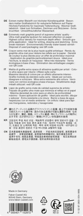 Blister 3 Buc Creion Grafit Mat 10B, 12B, 14B Pitt, Faber-Castell [2]