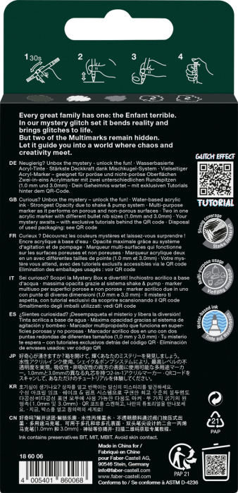 Blister 5 Markere Acrilice Multimark Mystery Set 1, Faber-Castell [2]