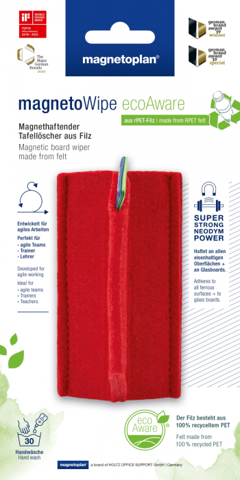 Burete magnetic fetru MAGNETOPLAN ecoAware rosu [4]