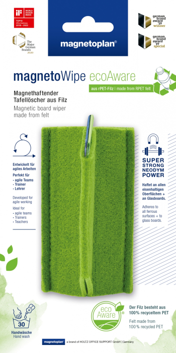 Burete magnetic fetru MAGNETOPLAN ecoAware verde [3]