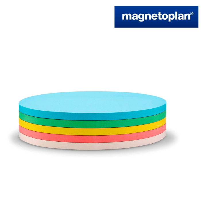 Carduri Comunicare Ovale Adezive 190x110 mm, 250 buc, 5 culori, Magnetoplan [2]