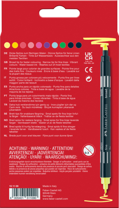 Carioca 10 Culori 2 Capete Culori Neon, Faber-Castell [8]