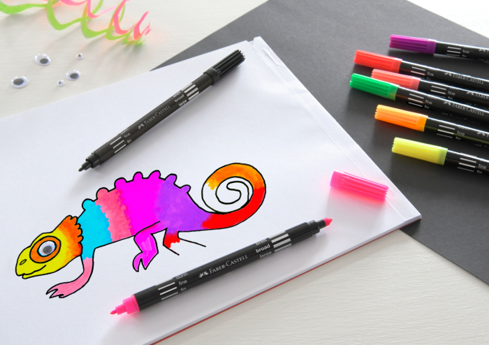 Carioca 10 Culori Neon 2 Capete Faber-Castell [3]