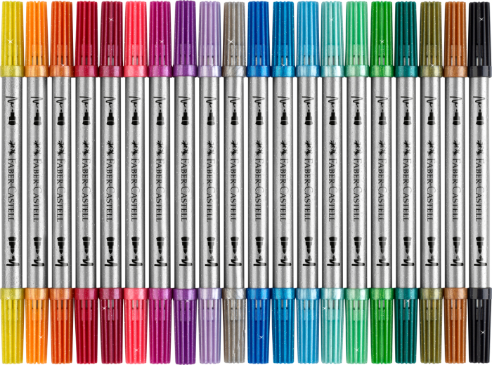 Carioca 20 Culori Glitter 2 Capete, Faber-Castell [3]