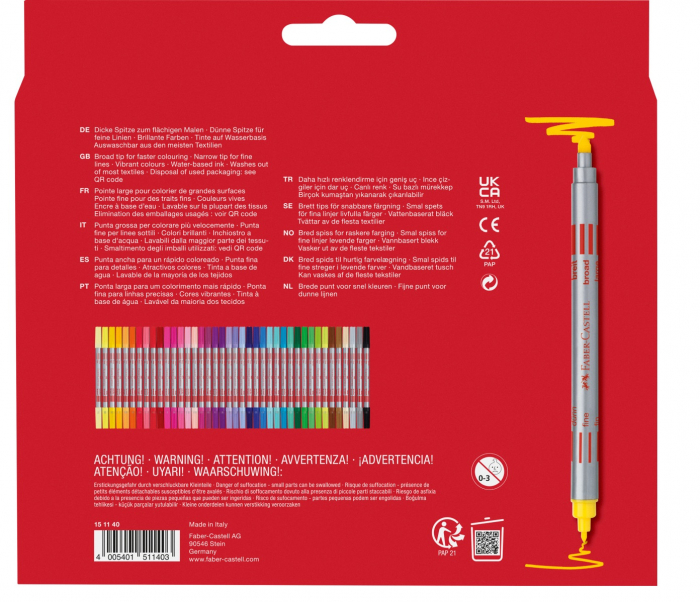 Carioca 40 Culori  2 Capete Faber-Castell [4]