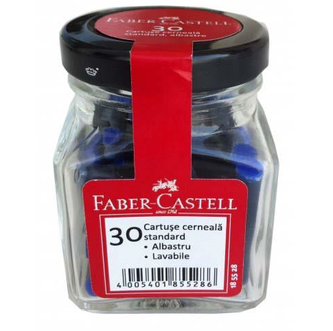 Cartuse Cerneala Mici Faber-Castell Albastru 30 buc/borcan [1]