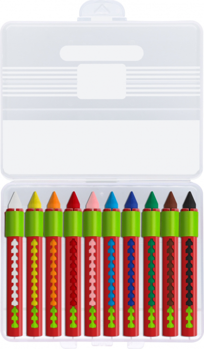 Creioane Cerate Solubile cu Protectie 10 Culori Faber-Castell [2]