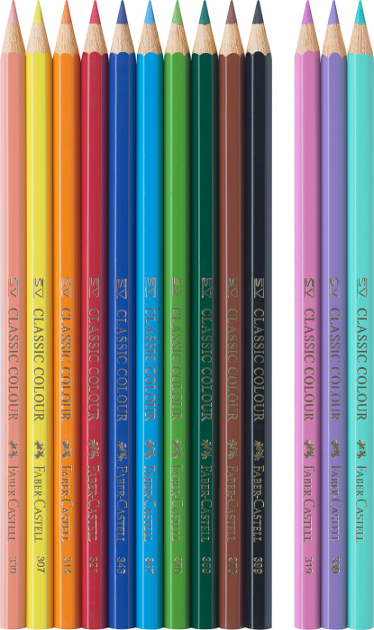 Creioane Colorate 10+3 Culori Unicorni, Faber-Castell [2]