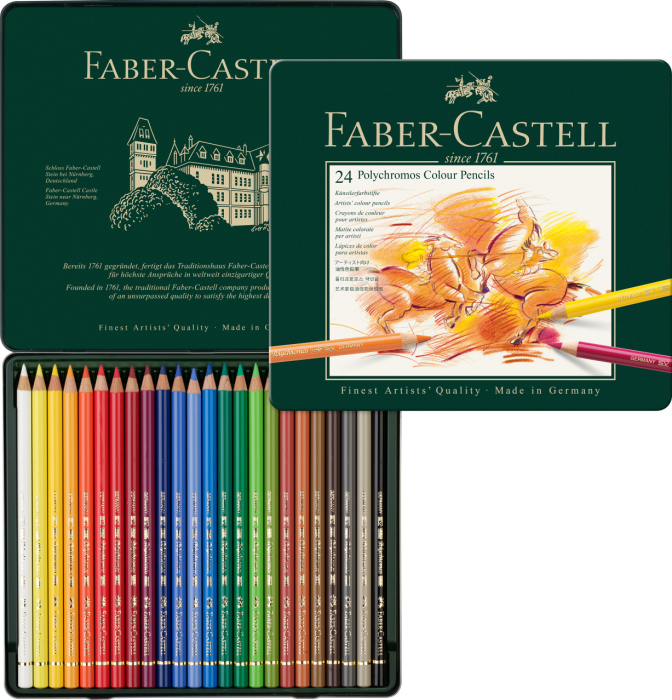 Creioane Colorate 24 Culori Polychromos, Faber-Castell [2]