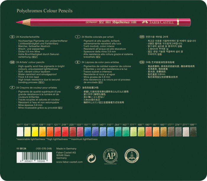 Creioane Colorate 24 Culori Polychromos, Faber-Castell [5]