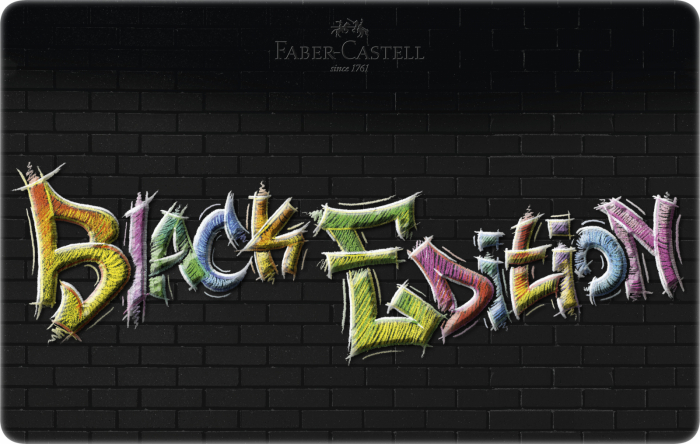 Creioane Colorate 36 Culori Black Edition Cutie Metal Faber-Castell [2]