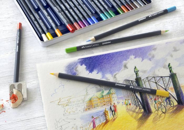 Creioane Colorate 36 Culori Goldfaber Cutie Metal, Faber-Castell [4]