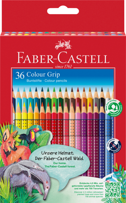 Creioane Colorate 36 Culori Grip 2001, Faber-Castell [2]
