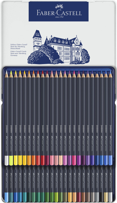 Creioane Colorate 48 Culori Goldfaber Cutie Metal, Faber-Castell [2]