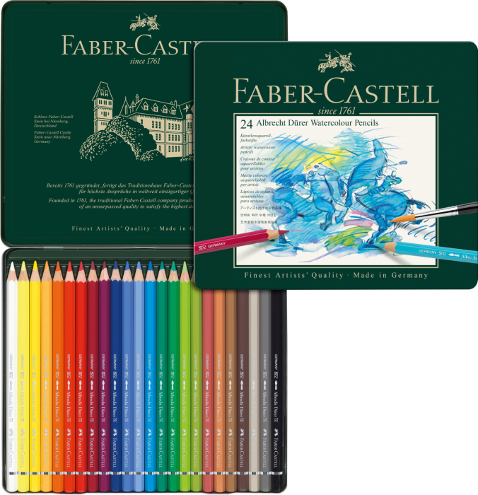 Creioane Colorate Acuarela 24 Culori A. Durer, Faber-Castell [2]