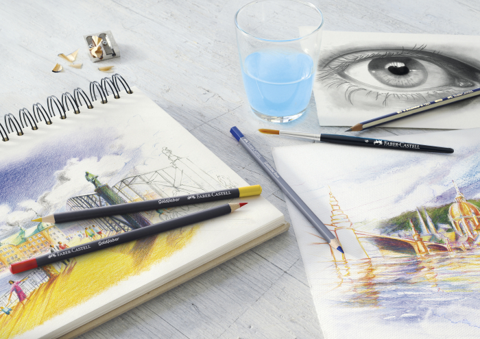Creioane Colorate Aquarelle 12 Culori Goldfaber Cut. Metal Faber, Faber-Castell [4]
