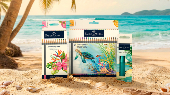 Creioane Colorate Aquarelle 24 Culori Goldfaber Tropical Collection, Faber-Castell [4]