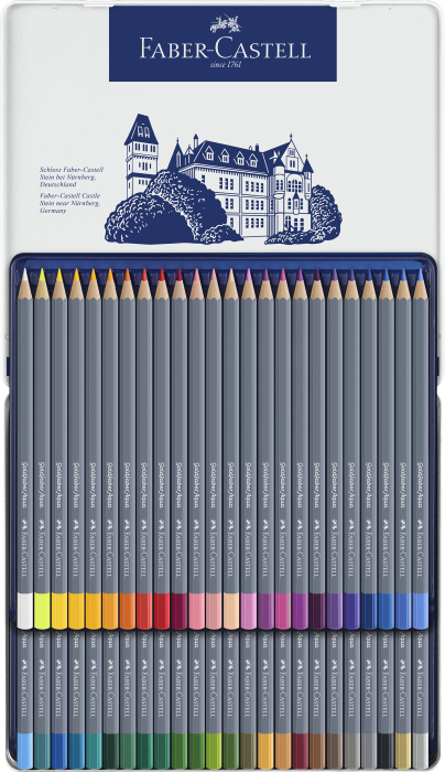 Creioane Colorate Aquarelle 48 Culori Goldfaber Cut. Metal Faber, Faber-Castell [3]