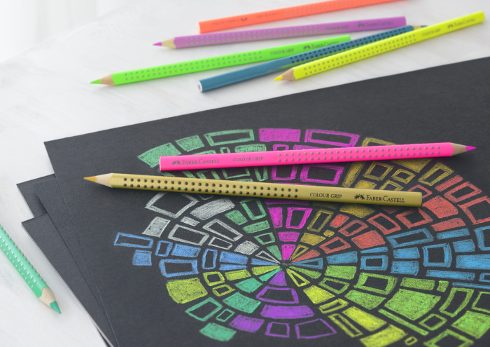 Creioane Colorate Grip 12 culori Speciale(4 neon+4 pastel+4 metalice) Faber-Castell [2]