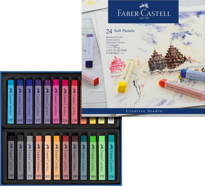 Creioane Pastel Soft 24 Culori, Faber-Castell [3]