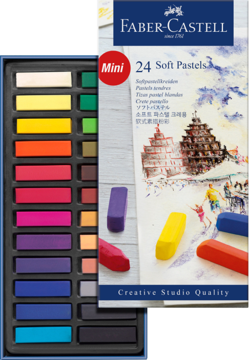 Creioane Pastel Soft Mini 24 Culori, Faber-Castell [2]