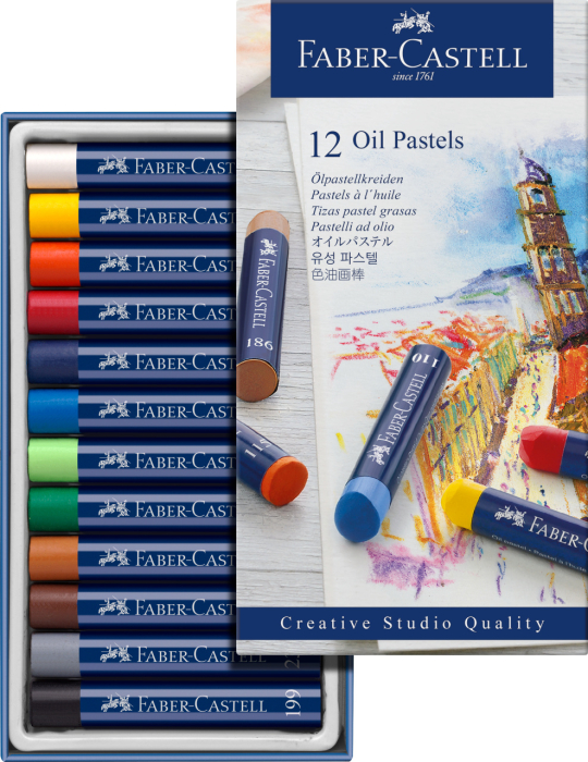 Creioane Ulei Pastel 12 Culori, Faber-Castell [2]
