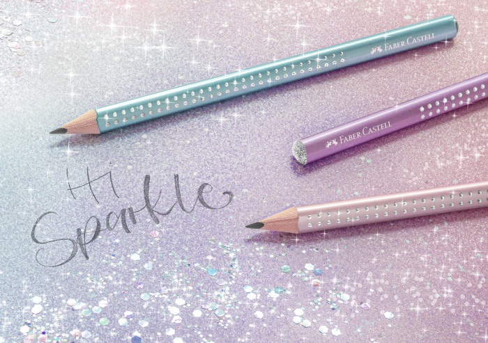 Creion Grafit B Sparkle Jumbo Bleu Ocean 2023, Faber-Castell [4]