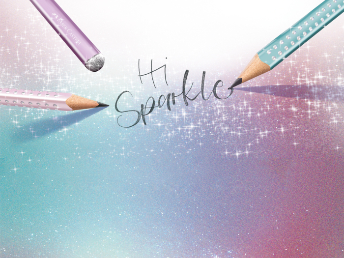 Creion Grafit B Sparkle Jumbo Violet 2023, Faber-Castell [2]