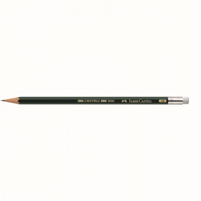 Creion Grafit Castell 9000 cu guma Faber-Castell [2]