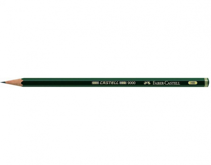 Creion Grafit Castell 9000 Faber-Castell (15 duritati: 8B-6H) [2]