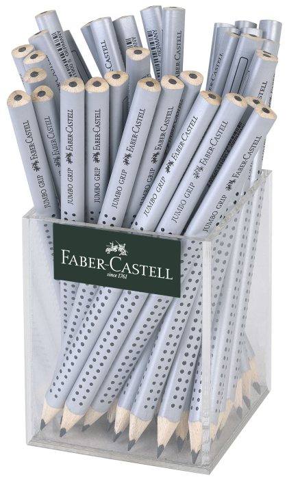 Creion Grafit Fara Guma Jumbo 2*36 Cutie Plastic, Faber-Castell [2]
