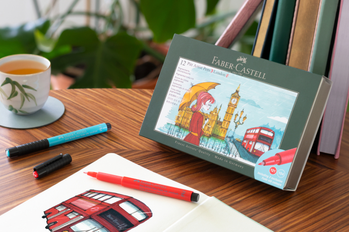 Cutie 12 Culori Pitt Artist Pen Cities London, Faber-Castell [5]