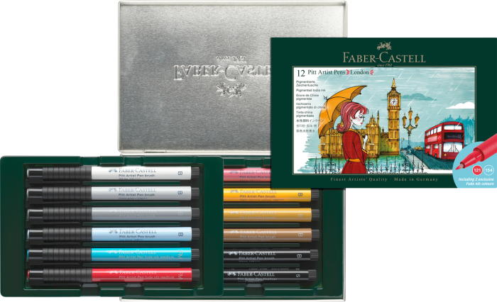 Cutie 12 Culori Pitt Artist Pen Cities London, Faber-Castell [4]